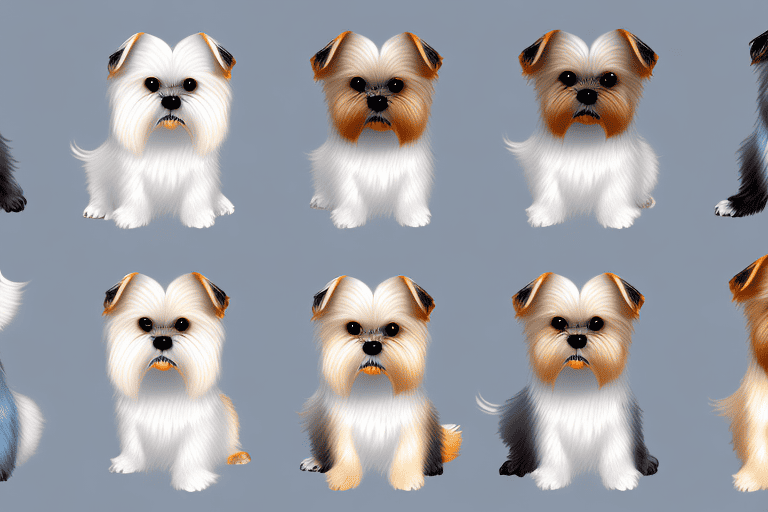 Several distinct types of maltese dogs