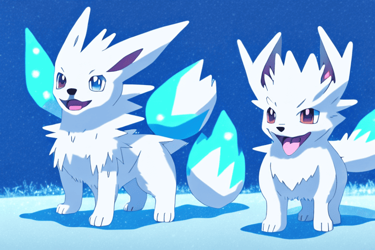 Several ice-type dog pokémon such as glaceon