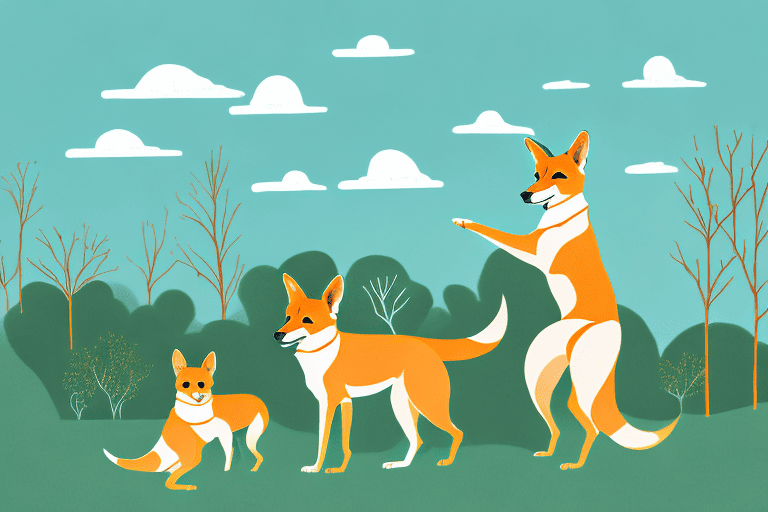 A dingo in its natural australian outback environment