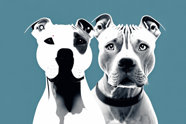 A pitbull dog showcasing its distinct physical traits