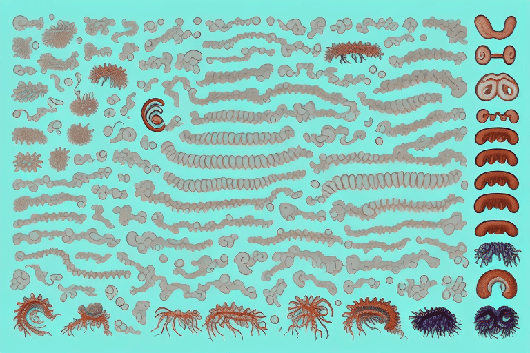 Several different types of worms commonly found in dogs