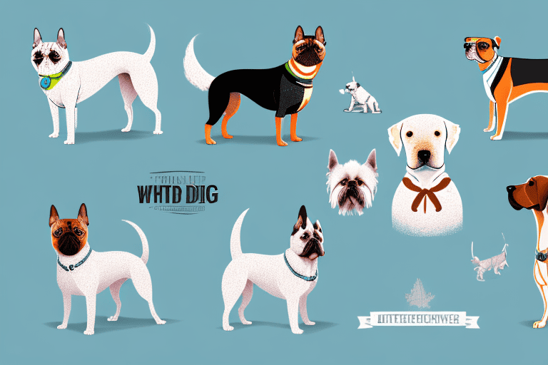 Three different types of dogs