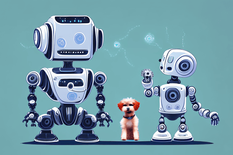 A robot and a dog
