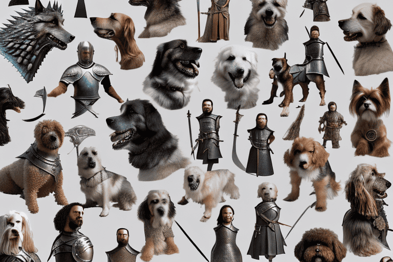 Various breeds of dogs
