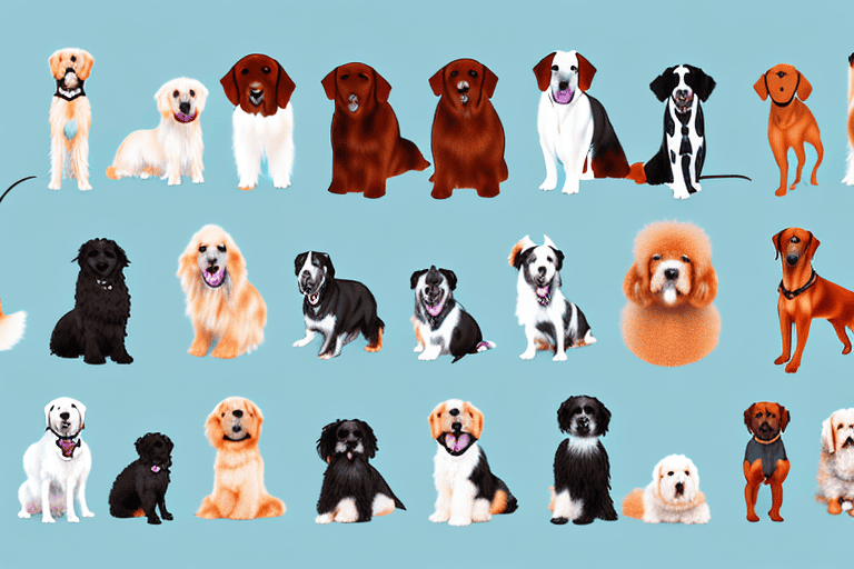Various breeds of companion dogs