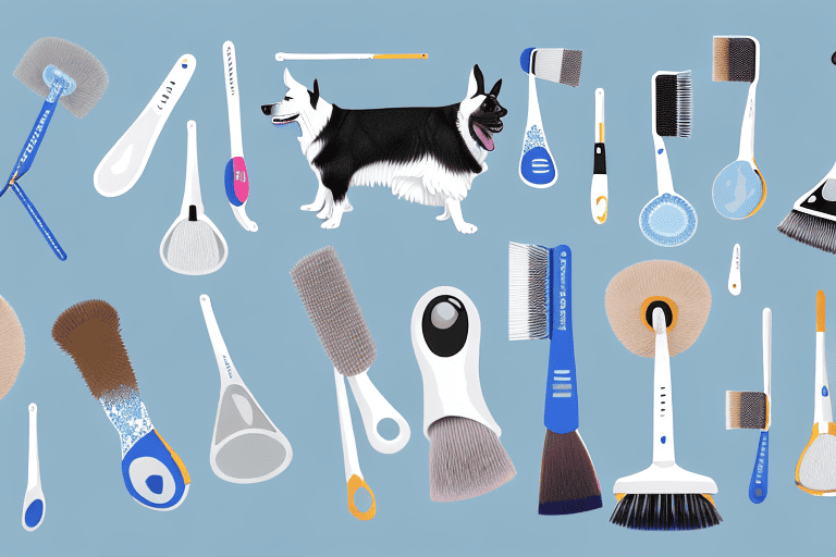 Various types of dog brushes