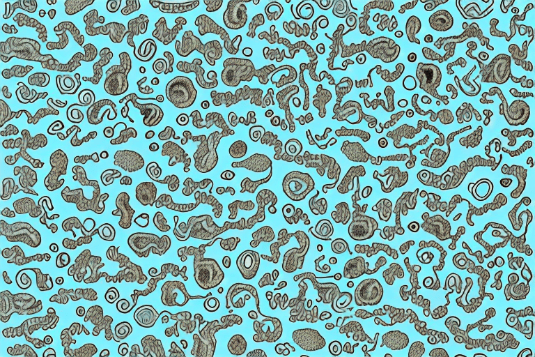 Several different types of dog worms in a petri dish