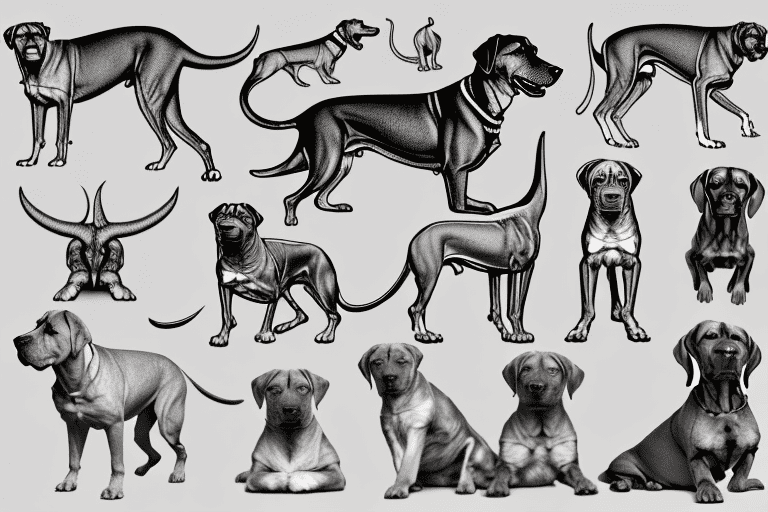 Several distinct dog breeds commonly found in kenya