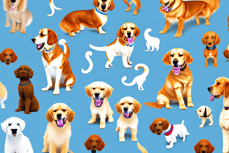Several different types of dogs