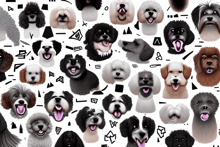 Several different breeds of dogs