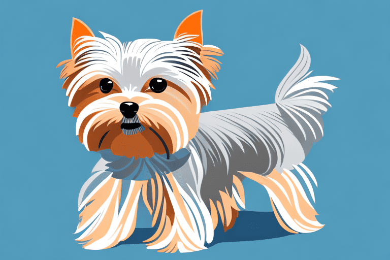 A yorkie dog showcasing its small size