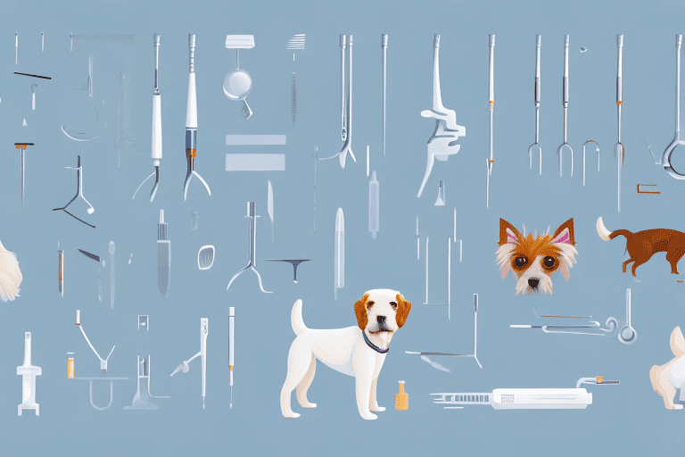 Several different breeds of dogs