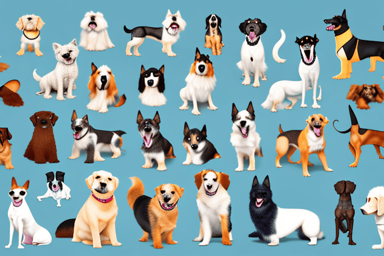 Various types of dogs