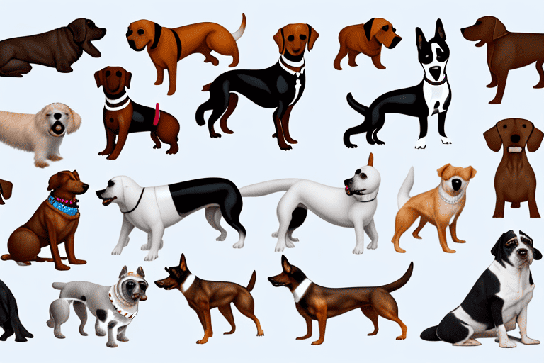 Several types of dogs