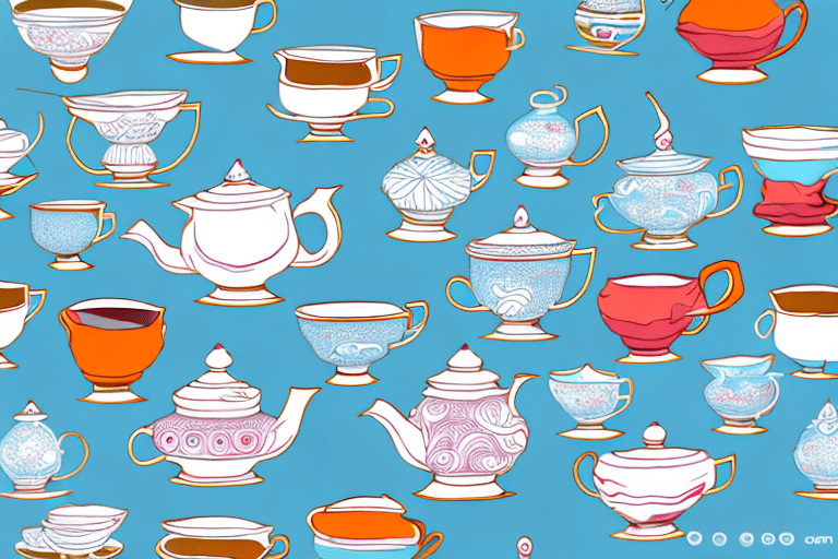 Various types of tea cups