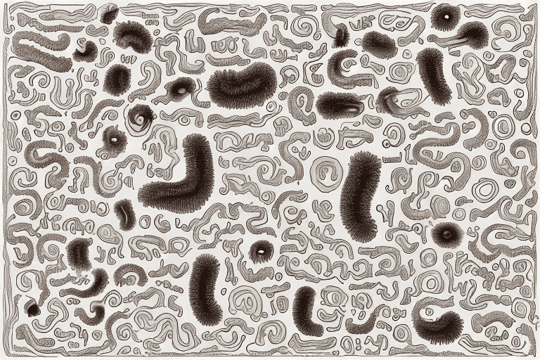 Various types of worms commonly found in dog feces