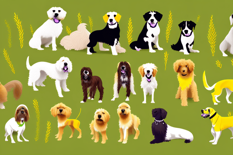 Various breeds of dogs