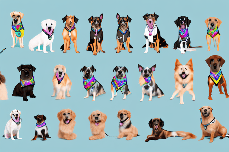 Various breeds of dogs