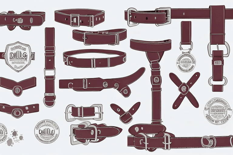 Several different types of dog collars
