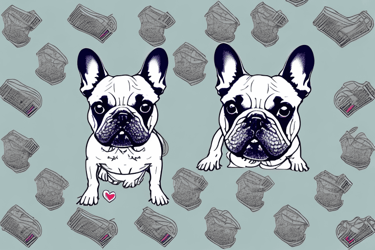 A playful frenchie (french bulldog) in a recognizable parisian setting