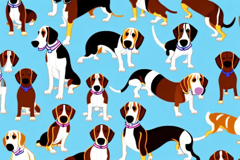 Various types of hound dogs
