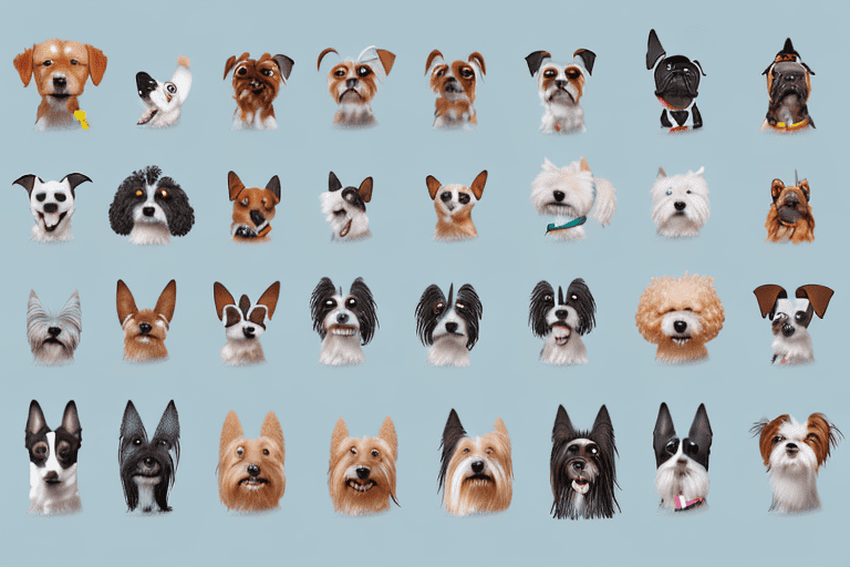 A variety of different dog breeds