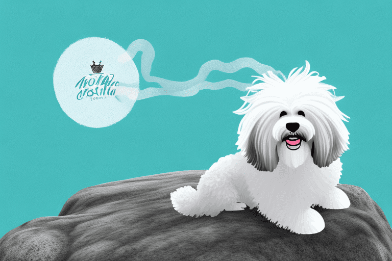 A fluffy english sheepdog
