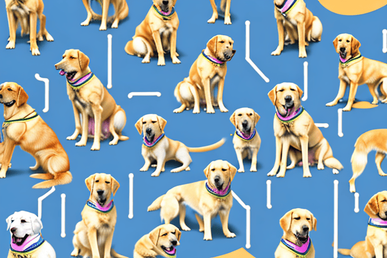 Several different breeds of dogs commonly used as guide dogs
