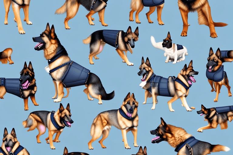 Several different breeds of dogs