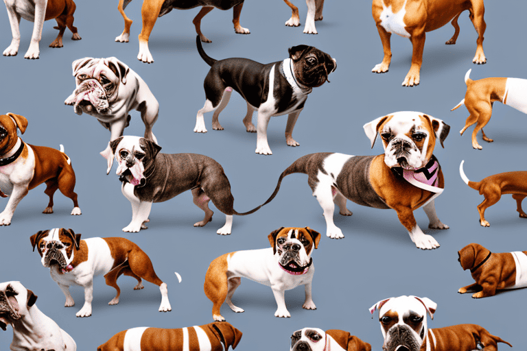 Several different breeds of dogs