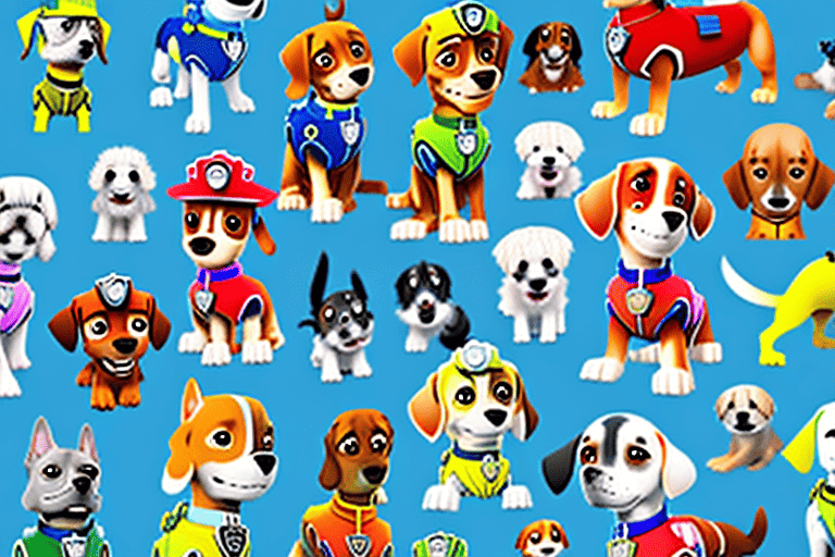 Several different types of dogs