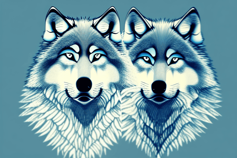 A majestic wolf-like dog breed in a natural