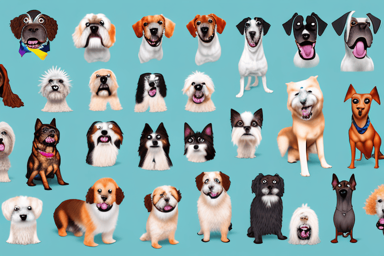 Several different dog breeds