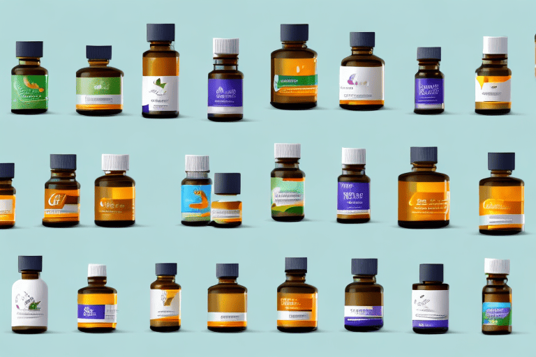 A variety of safe oils in different bottles