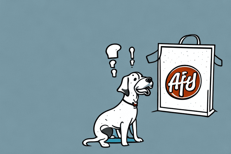 A curious dog sitting in front of an arby's roast beef sandwich