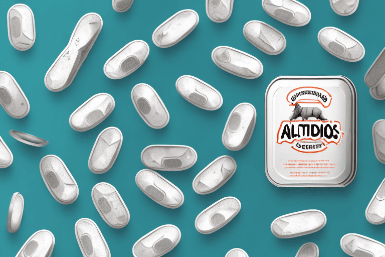 A curious dog sniffing a tin of altoids mints left open on a table