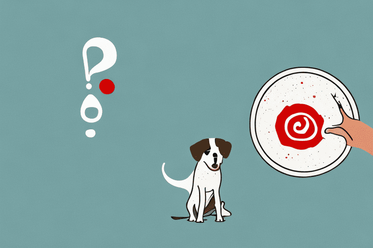 A curious dog looking at a bowl of italian dressing