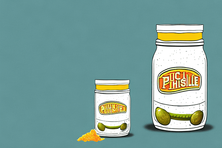 A curious dog sniffing at an open jar of pickle relish placed on a low table