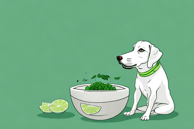 A curious dog sitting next to a bowl of cilantro lime rice