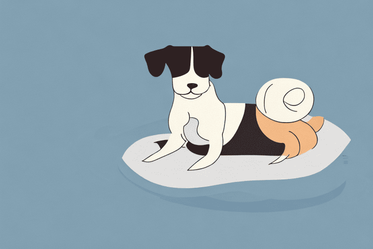 A cozy-looking dog lying comfortably on a heated blanket