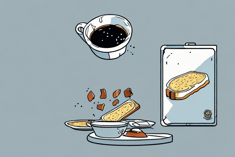 A curious dog sitting at a table with a piece of toast spread with marmite in front of it