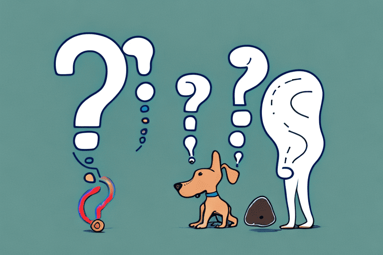 A curious dog looking at a mole popping out of the ground