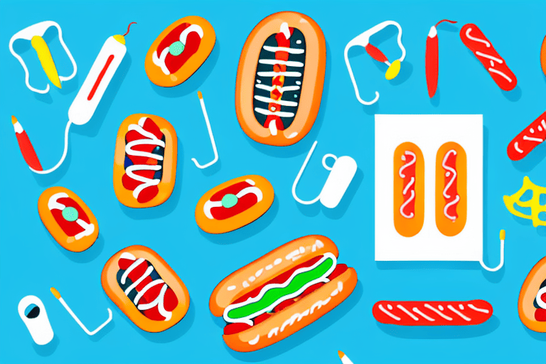 A hot dog placed next to a set of orthodontic braces