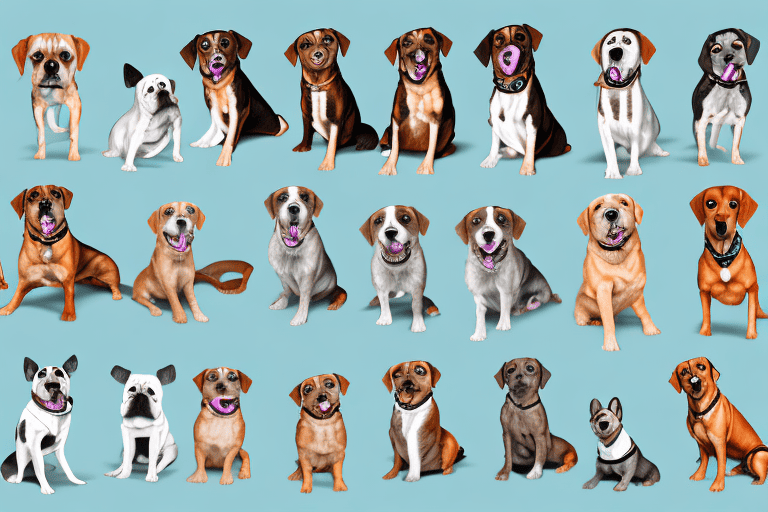 Several different types of cur dogs in various poses