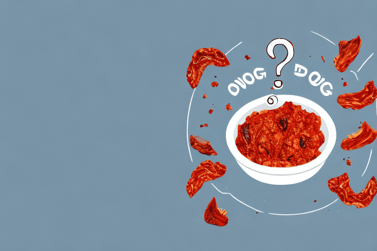 A curious dog sniffing a bowl of sun-dried tomatoes