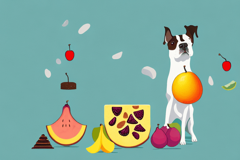 A curious dog sitting in front of a piece of fruit cake