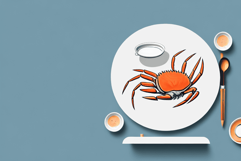 A curious dog sitting next to a table with crab legs on a plate