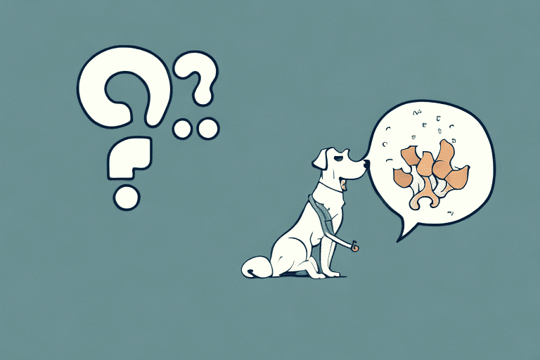 A curious dog sniffing a clove of garlic