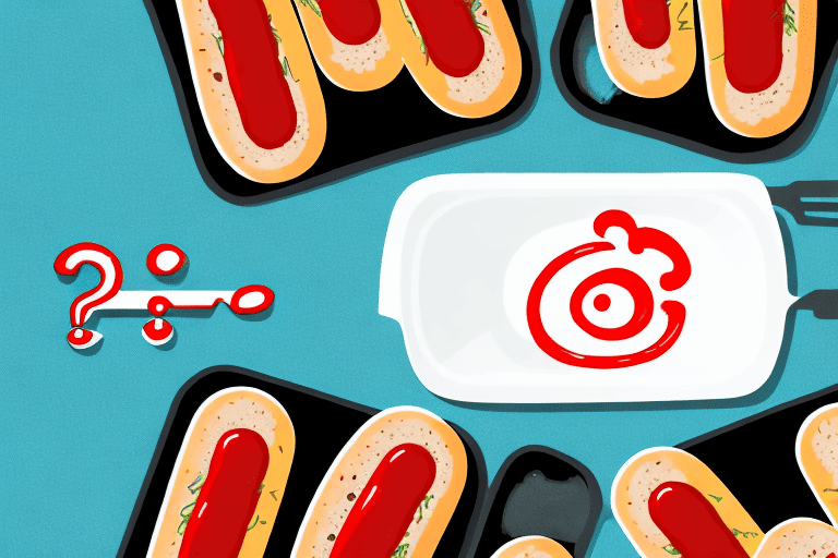 A hot dog with a question mark above it