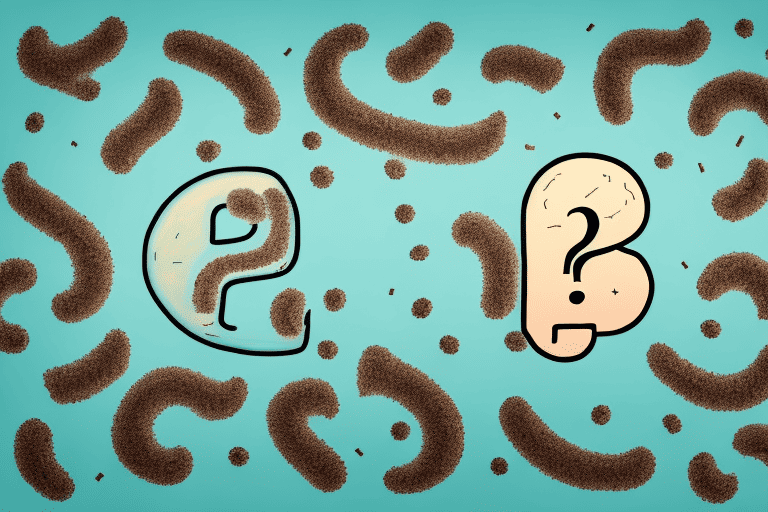 A curious dog sniffing at a pile of maggots